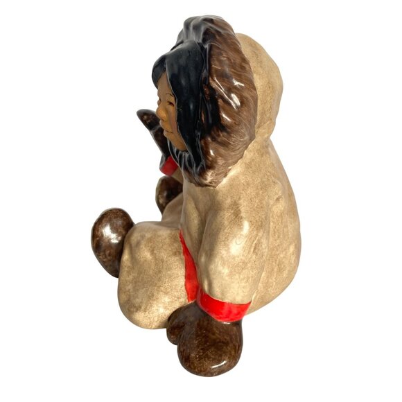 1982 Dinah Inuit Eskimo Figurine C Alan Johnson Hand-Painted 4x4.25x3in Ceramic - Picture 5 of 12